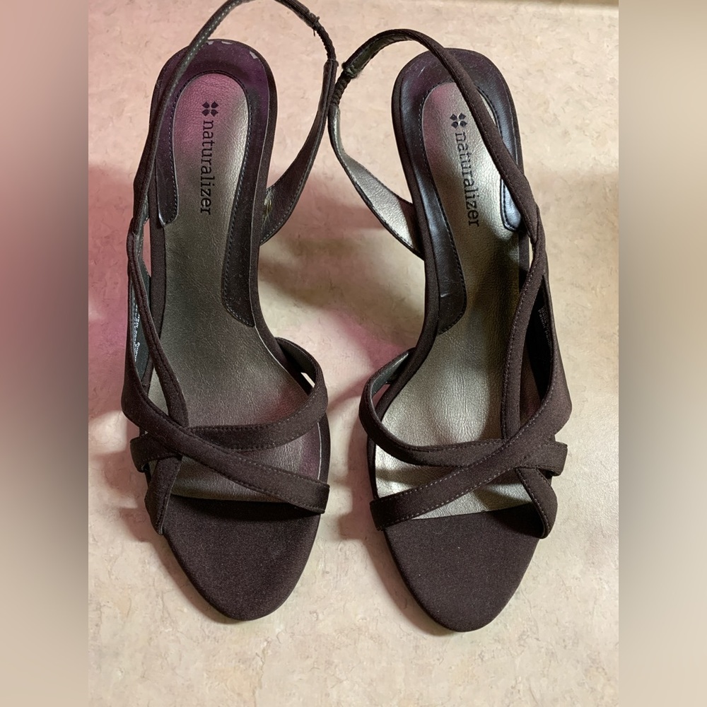 Naturalizer, dark brown heels 7 1/2 M